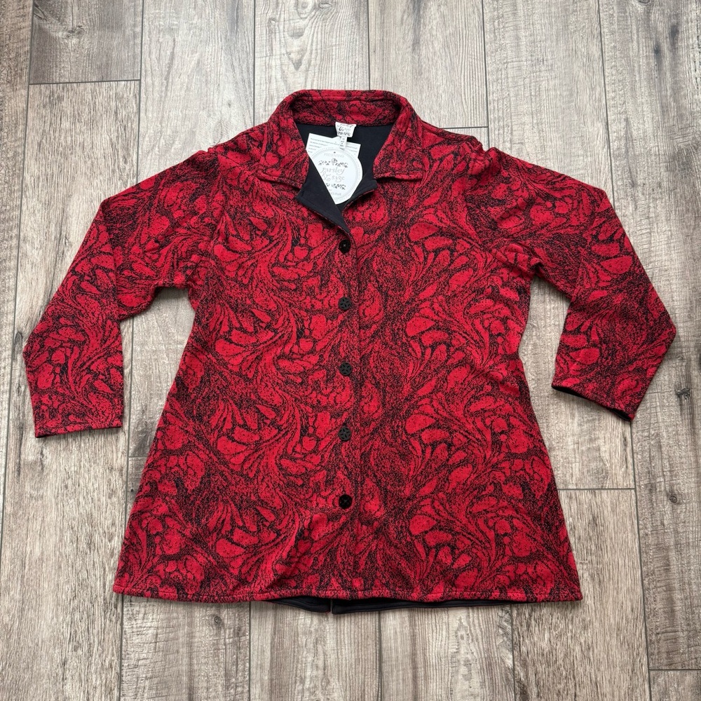 NWT Reversible Red and Black Patterned Jacket - Parsley & Sage [H3R]